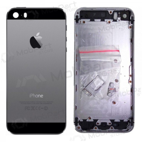 Apple iPhone 5S patareipesade kaas (tagakaas) hall (space grey) (kasutatud grade B, originaalne)