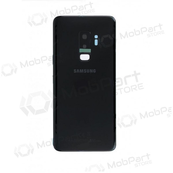 Samsung G965F Galaxy S9 Plus patareipesade kaas (tagakaas) mustad (Midnight Black) (kasutatud grade B, originaalne)