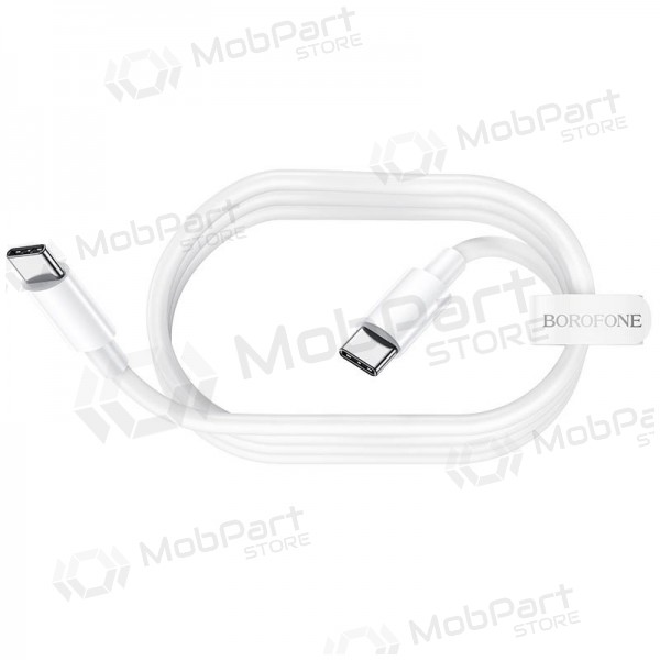 USB kaabel Borofone BX44 Type-C - Type-C 100W 1.0m (valged)