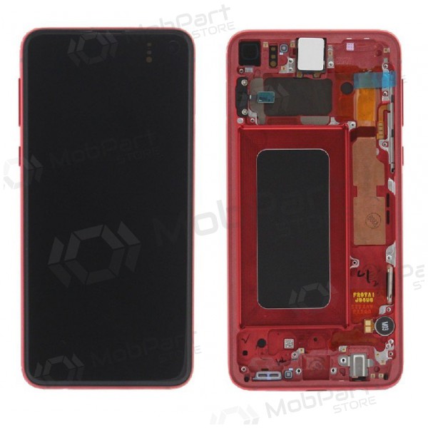 Samsung G970F Galaxy S10e ekraan (Cardinal Red) (koos raamiga) (kasutatud grade A, originaalne)