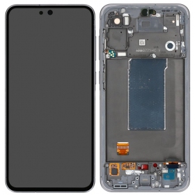 Samsung Galaxy A56 ekraan (grafitas) (koos raamiga) (originaalne)