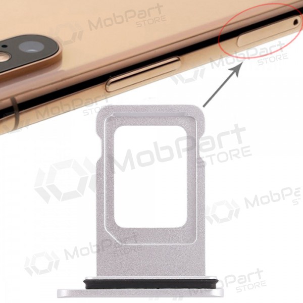 Apple iPhone XR (Dual) SIM kaardi hoidja (valged)