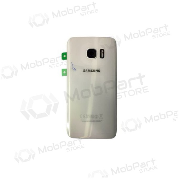 Samsung G935F Galaxy S7 Edge patareipesade kaas (tagakaas) (valged) (kasutatud grade A, originaalne)