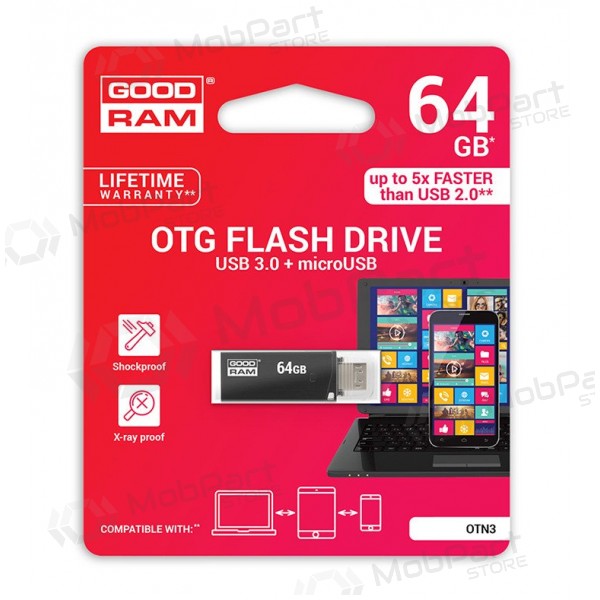 Mälu GOODRAM OTN3 64Gb OTG USB 3.0 + 
