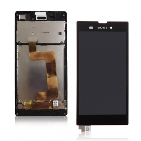 Sony D5103 Xperia T3 ekraan (mustad) (koos raamiga) (kasutatud grade C, originaalne)