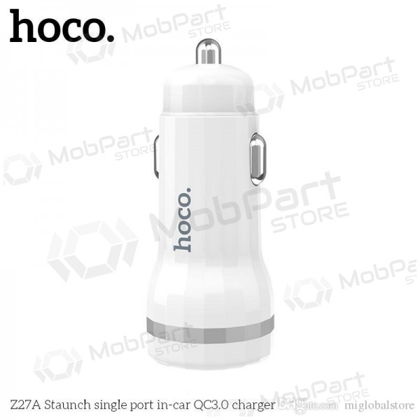 Laadija automobilinis Hoco Z27A Staunch Quick Charge 3.0 (3.1A) (valged)