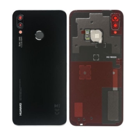 Huawei P20 Lite patareipesade kaas (tagakaas) mustad (Midnight Black) (service pack) (originaalne)