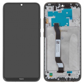 Xiaomi Redmi Note 8 / Note 8 2021 ekraan (mustad) (koos raamiga) (service pack) (originaalne)
