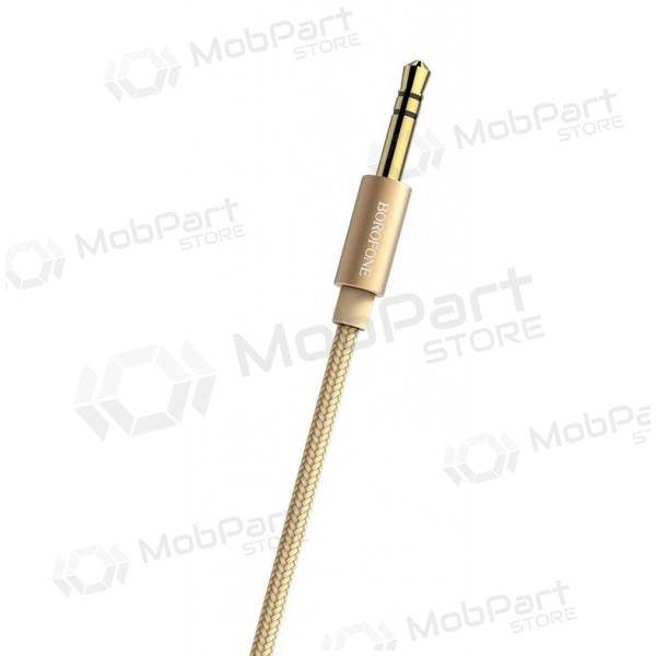 Audio adapter 3,5mm į 3,5mm Borofone BL3 (kuldsed) Audio adapter 3,5mm į 3,5mm Borofone BL3 (kuldsed)
