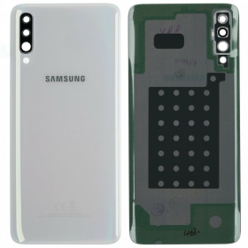 Samsung A705 Galaxy A70 2019 patareipesade kaas (tagakaas) (valged) (kasutatud grade B, originaalne)