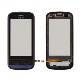 Nokia c6-00 puutetundlik klaas (koos raamiga) (mustad)