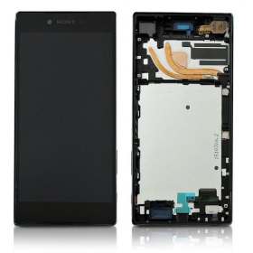 Sony E6853 Xperia Z5 Premium ekraan (mustad) (koos raamiga) (kasutatud grade B, originaalne)