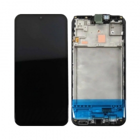Samsung Galaxy M15 5G ekraan (mustad) (koos raamiga) (originaalne)