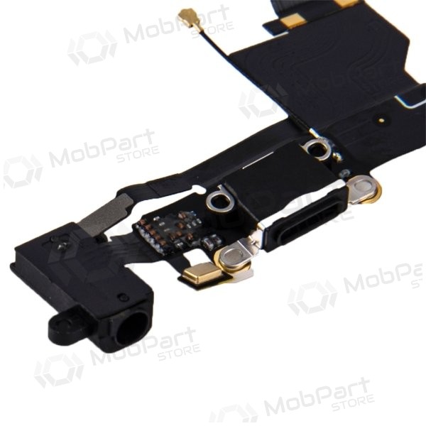 Apple iPhone SE laadimispesa ja mikrofoni liides (laadimisliides) (must)