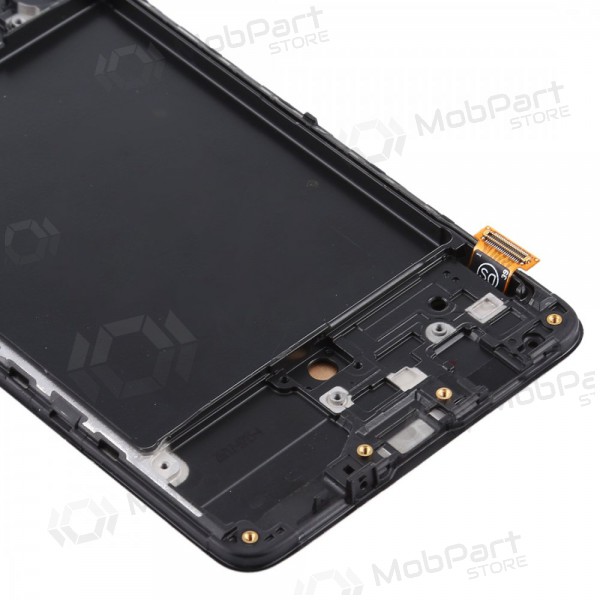 Samsung A715 Galaxy A71 2020 ekraan (mustad) (koos raamiga) (service pack) (originaalne)