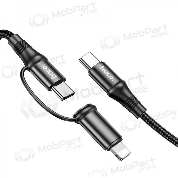 USB kaabel Hoco X50 2-in-1 Exquisito Type-C - Type-C / Lightning 1.0m (mustad)
