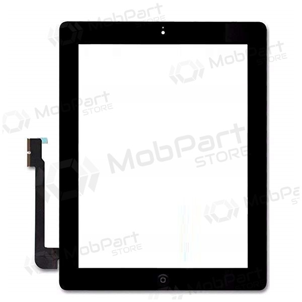 Apple iPad 3 puutetundlik klaas su Home mygtuku ja laikikliais (mustad) Apple iPad 3 puutetundlik klaas su Home mygtuku ja laikikliais (mustad)