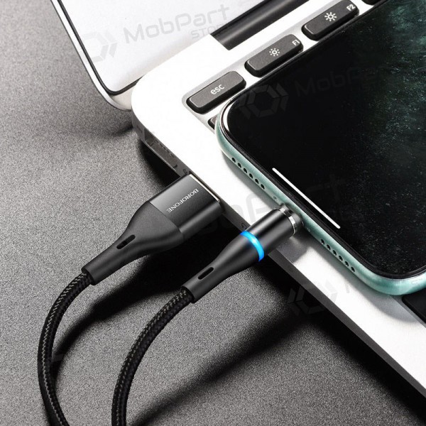 USB kaabel Borofone BU16 Skill Magnetic Lightning 1.0m (mustad)
