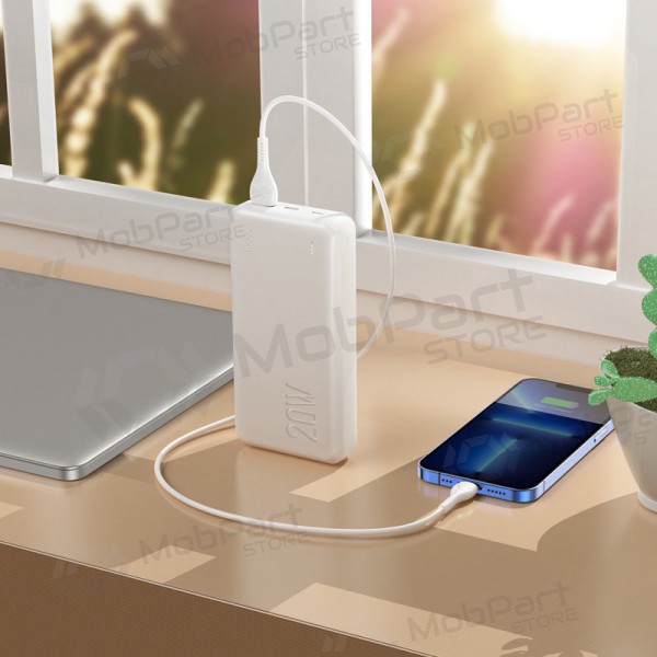 Väline patarei / aku Power Bank Hoco J87A Type-C PD 20W+Quick Charge 3.0 20000mAh valge Väline patarei / aku Power Bank Hoco J87A Type-C PD 20W+Quick Charge 3.0 20000mAh valge