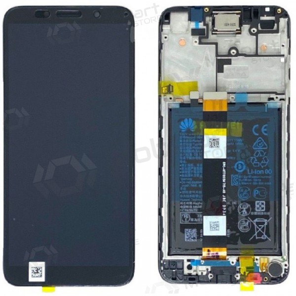 Huawei Y5p 2020 ekraan (mustad) (koos raamiga ja patarei / aku) (service pack) (originaalne)