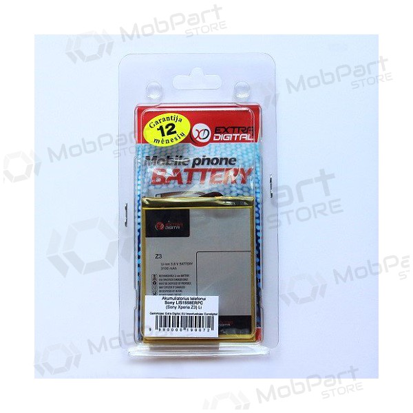 Sony Xperia Z3 (LIS1558ERPC) patarei / aku (3100mAh) Sony Xperia Z3 (LIS1558ERPC) patarei / aku (3100mAh)