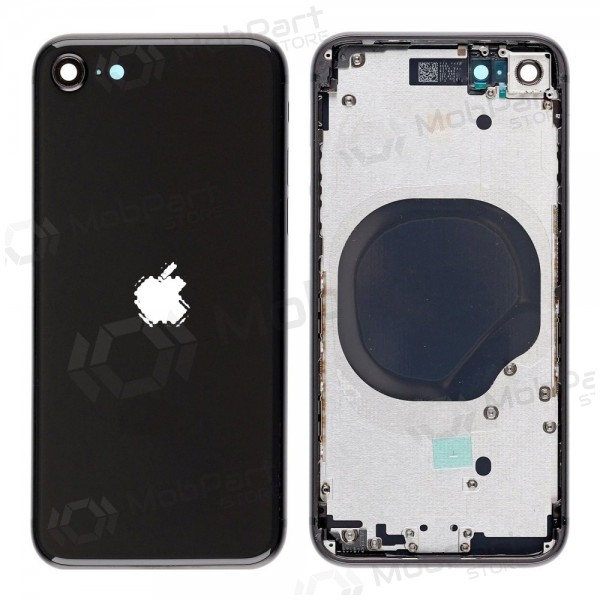 Apple iPhone SE 2020 patareipesade kaas (tagakaas) (mustad) full