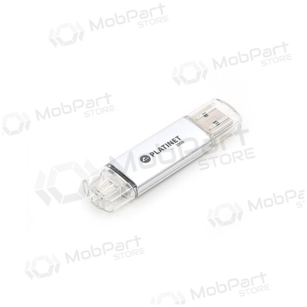 Mälu Platinet 32GB OTG USB 2.0 + microUSB (hõbedane)
