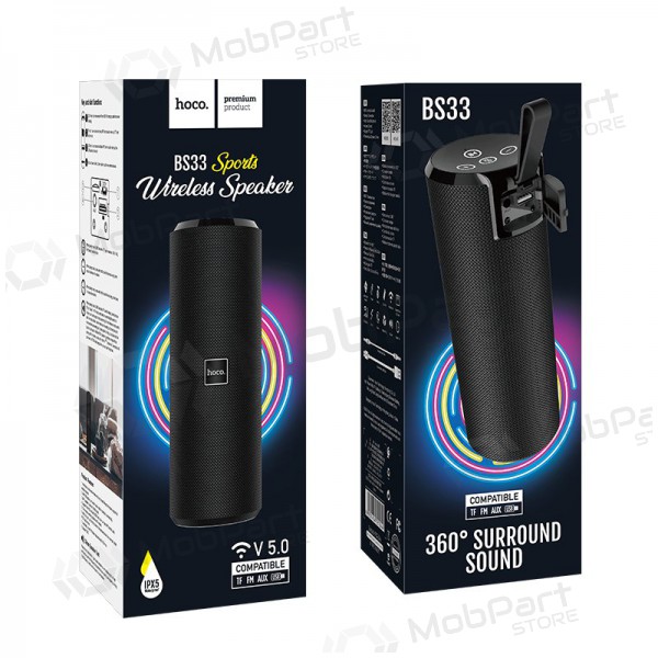 Bluetooth kaasaskantav kõlar Hoco BS33 (mustad) Bluetooth kaasaskantav kõlar Hoco BS33 (mustad)