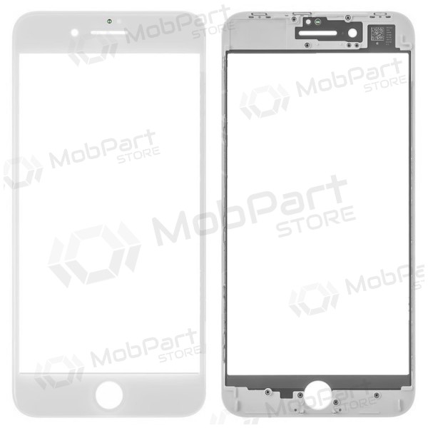Apple iPhone 8 / SE 2020 Ekraani klaas koos raamiga (valged) (for screen refurbishing) - Premium