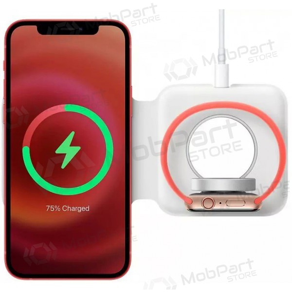 Laadija juhtmeta 2in1 Smart Phone, Watch MagSafe 10W (valged)