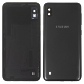 Samsung A105 Galaxy A10 2019 patareipesade kaas (tagakaas) (mustad) (kasutatud grade C, originaalne)