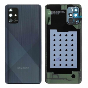 Samsung A715 Galaxy A71 2020 patareipesade kaas (tagakaas) mustad (Prism Crush Black) (kasutatud grade B, originaalne)