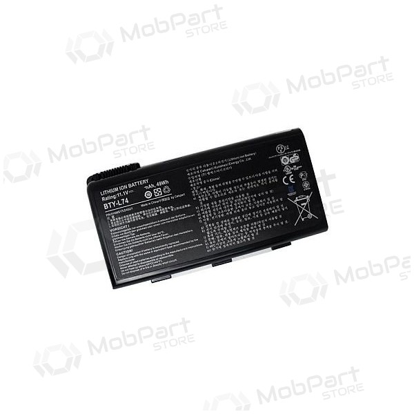 MSI BTY-L75, 5200mAh sülearvuti aku MSI BTY-L75, 5200mAh sülearvuti aku