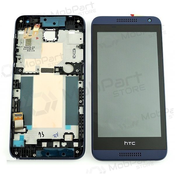 HTC Desire 610 ekraan (sinised) (koos raamiga) (service pack) (originaalne) HTC Desire 610 ekraan (sinised) (koos raamiga) (service pack) (originaalne)