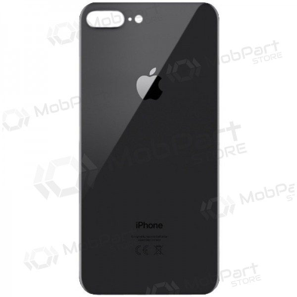 Apple iPhone 8 Plus patareipesade kaas (tagakaas) hall (space grey) (bigger hole for camera)