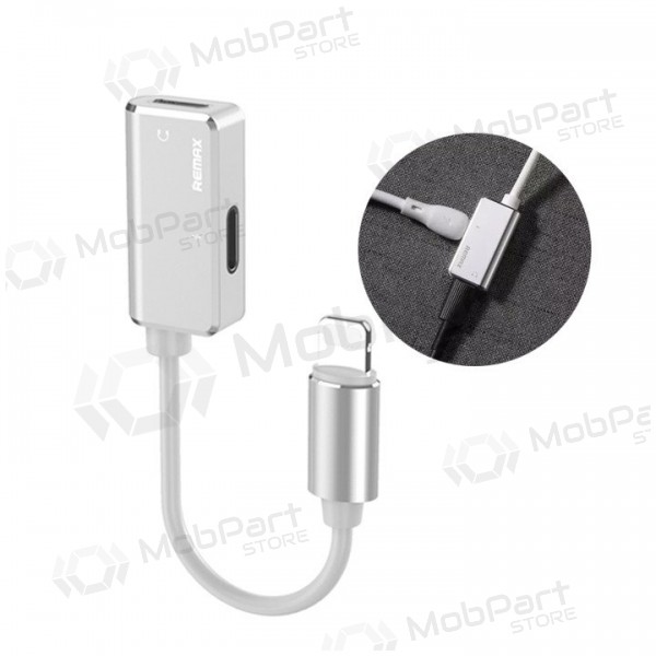 Adapter Remax RL-LA02i iš Lightning į 2X Lightning (valged)