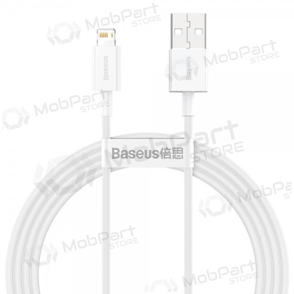 USB kaabel Baseus Superior Lightning 2.4A 1.5m (valged) CALYS-B02