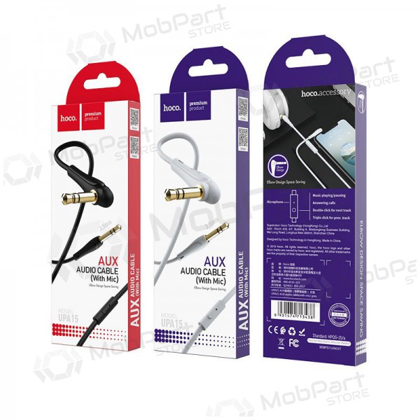 Audio adapter Hoco UPA15 AUX 3,5mm į 3,5mm (mustad) Audio adapter Hoco UPA15 AUX 3,5mm į 3,5mm (mustad)