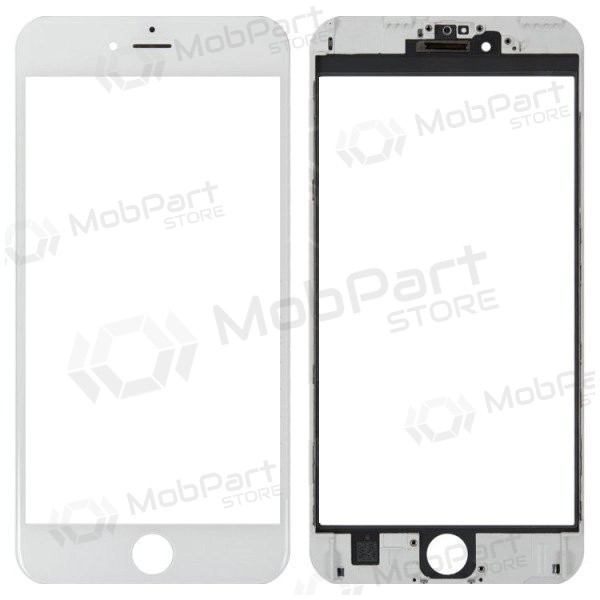 Apple iPhone 6 Plus Ekraani klaas koos raamiga (valged) (for screen refurbishing) - Premium