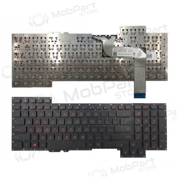 ASUS: ROG G751, G751J, G751JL, G751JM, G751JT, G751JY klaviatuur ASUS: ROG G751, G751J, G751JL, G751JM, G751JT, G751JY klaviatuur
