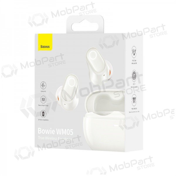Juhtmeta vabakäeseadmega Baseus Bowie WM05 NGTW200002 (valge) Juhtmeta vabakäeseadmega Baseus Bowie WM05 NGTW200002 (valge)
