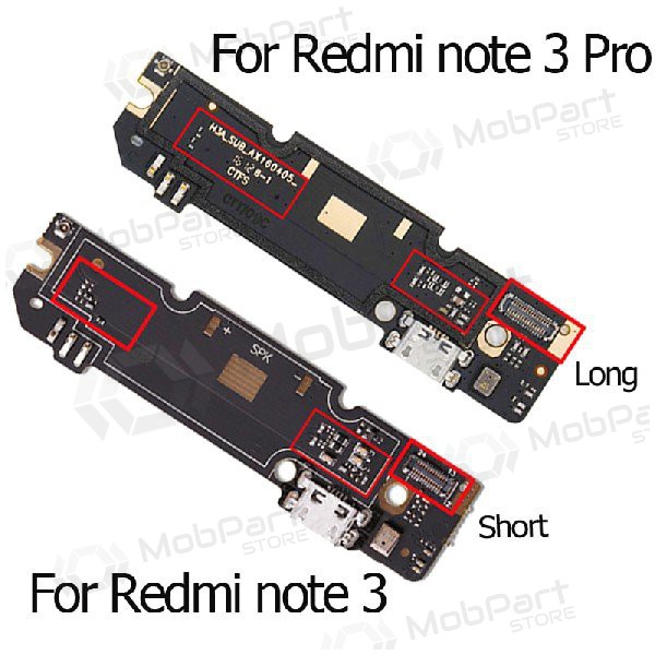 Xiaomi Redmi Note 3 Pro laadimispesa ja mikrofoni liides (laadimisliides)