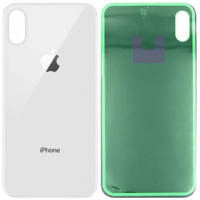 Apple iPhone XS Max patareipesade kaas (tagakaas) hõbedased (valged) (bigger hole for camera)