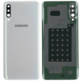 Samsung A705 Galaxy A70 2019 patareipesade kaas (tagakaas) (valged) (kasutatud grade C, originaalne)