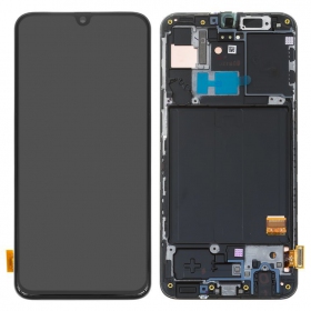 Samsung A405 Galaxy A40 2019 ekraan (mustad) (koos raamiga) (service pack) (originaalne)