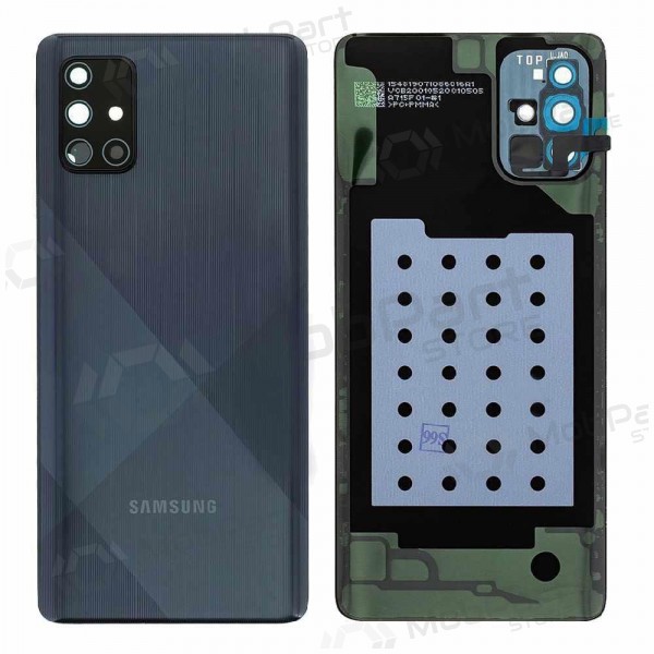 Samsung A715 Galaxy A71 2020 patareipesade kaas (tagakaas) mustad (Prism Crush Black) (kasutatud grade C, originaalne)