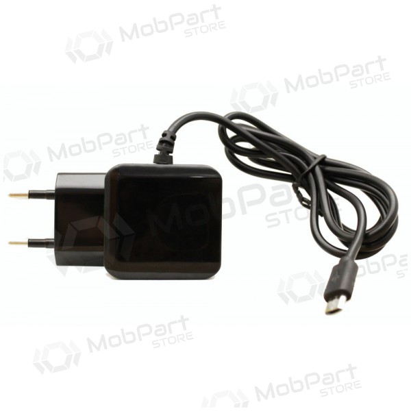 Laadija F13c FastCharging x 2 USB (3.1A) + microUSB (mustad)