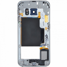 Samsung G925F Galaxy S6 Edge sisemine korpus (hall / sinised) (kasutatud grade B, originaalne)