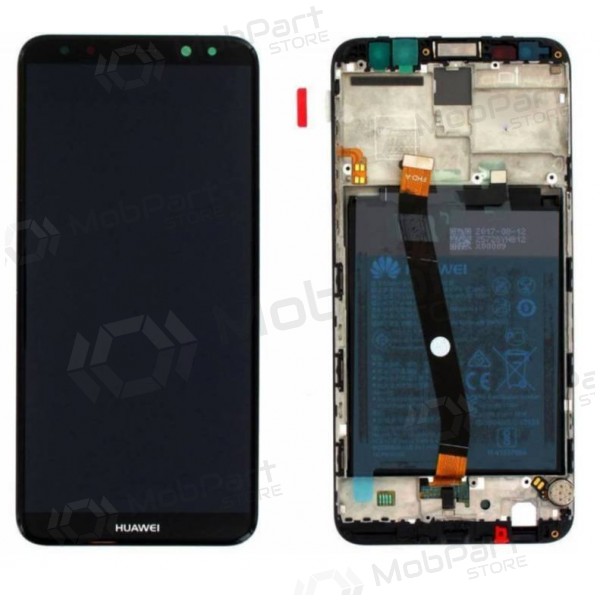 Huawei Mate 10 Lite ekraan (mustad) (koos raamiga ja patarei / aku) (service pack) (originaalne)