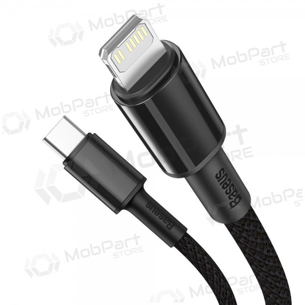 USB kaabel Baseus High Density Braided Fast Data PD 20W Type-C - Lightning 1.0m (mustad) CATLGD-01 USB kaabel Baseus High Density Braided Fast Data PD 20W Type-C - Lightning 1.0m (mustad) CATLGD-01